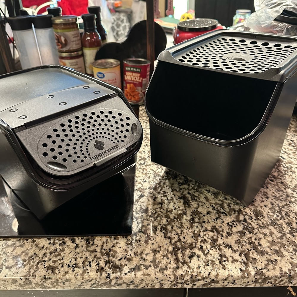 Tupperware - TWO pieces - Onion & Garlic  PLUS potato storage containers !